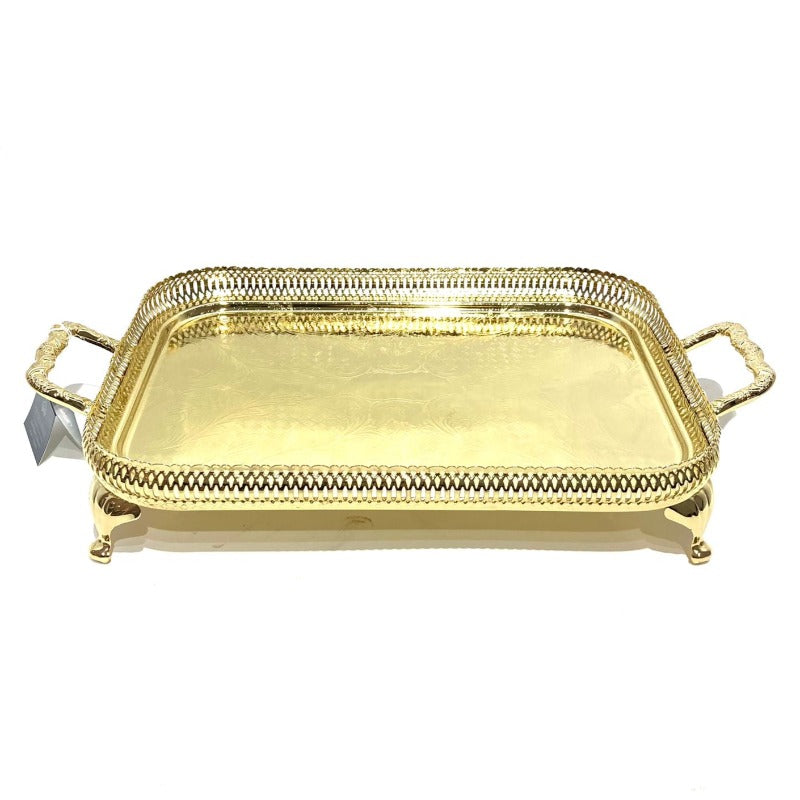 Oblong Gallery Tray Gold by JB Saeed Studio | Buy Serving Tray Online ...