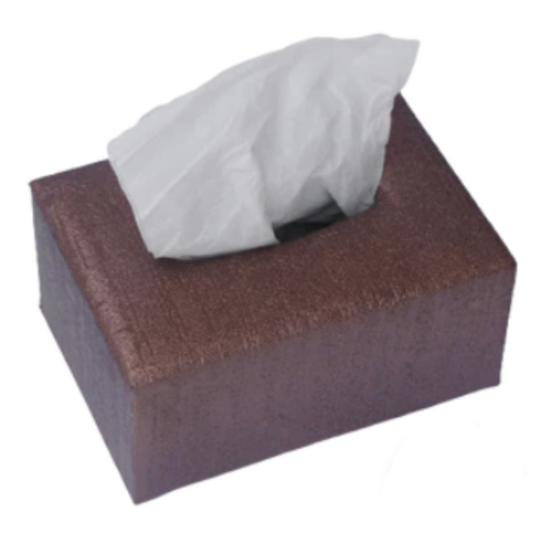 Faux Leather Tissue Box Chic Small