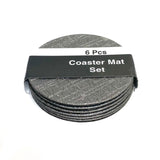 Coaster Mat Set Round (6 Pieces)