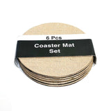 Coaster Mat Set Round (6 Pieces)