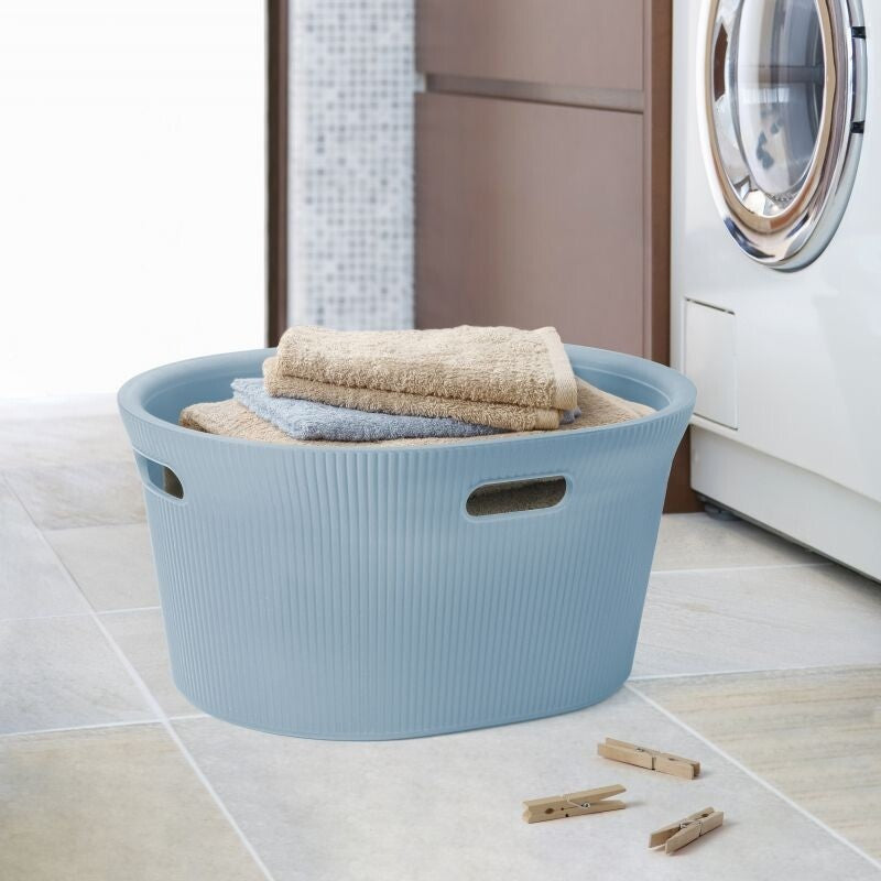 Laundry Basket Baobab Blue Mist