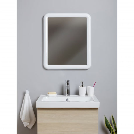 Rectangular Mirror 650x550 White