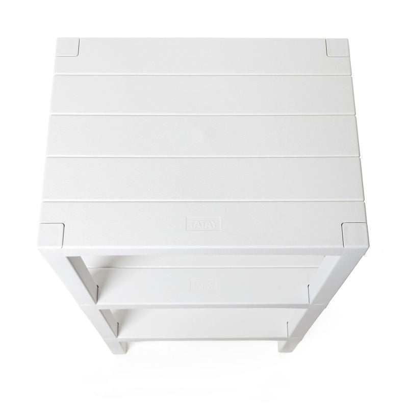 Rectangular Rack Lombok 3 Levels White