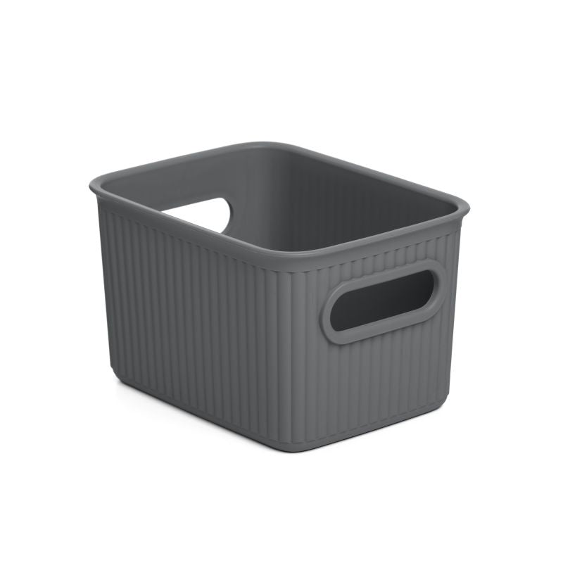 Storage Basket S 1,5L Baobab Anthracite Grey