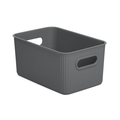 Storage Basket M 5L Baobab Anthracite Grey