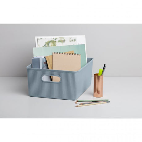 Storage Basket L 15L Baobab Blue Mist