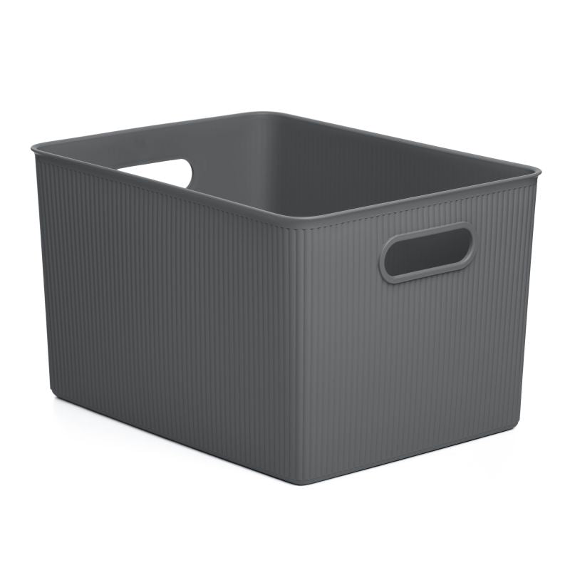 Storage Basket Xl 22L Baobab Anthracite Grey