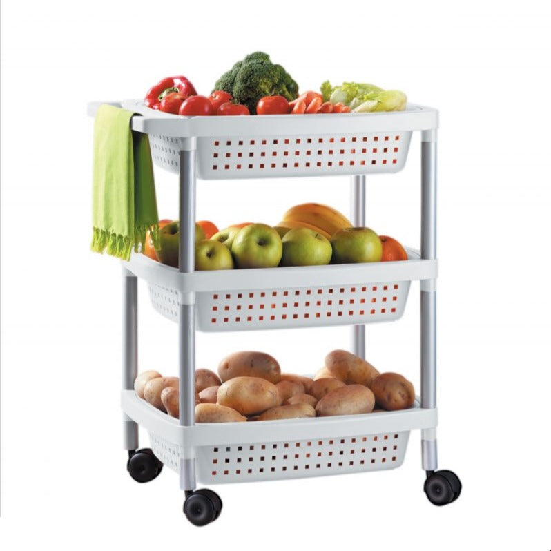 Vegetables Trolley White