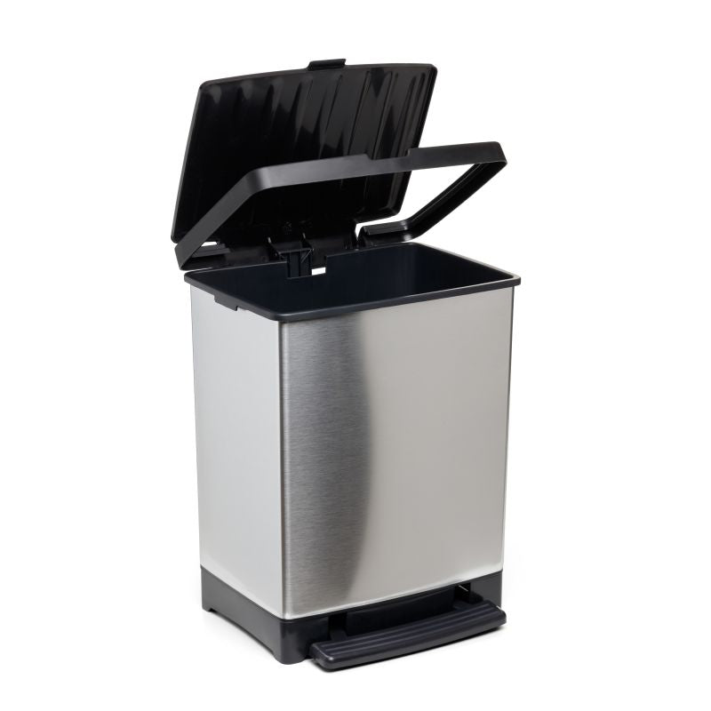 Pedal Dust Bin 25 L - Trend Metal Grey