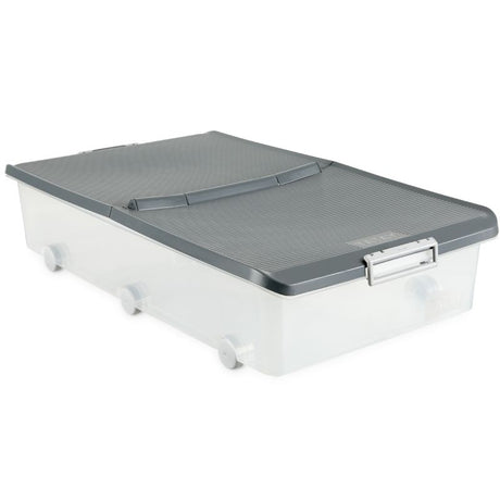 Tatay Under Bed Wheeled Storage Box Grey 63 Liter