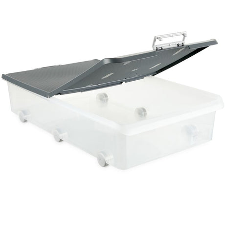 Tatay Under Bed Wheeled Storage Box Grey 63 Liter