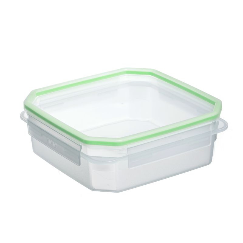 Food Container 1.3L Clip Safe Transparent Green